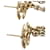 Orecchini Chanel Gold Chain Logo Dangle CC D'oro Metallico - vista 3