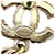 Orecchini Chanel Gold Chain Logo Dangle CC D'oro Metallico - vista 4