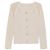 Cardigan Chanel con scollo a barca e maniche raglan Marrone Beige