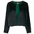 Fendi Open-Front Silk Jacket Black