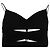 Top corto drapeado con recortes Alexander Wang en viscosa negra Negro - vista 2