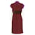 Yves Saint Laurent Robe Kenzo avec nœud et empiècement en velours Marron  - vue 3