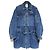 Abrigo acolchado de denim ISSEY MIYAKE DUETRIO Azul