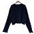 Autre Marque ASTRAET Strickjacke mit Fransen und Rippstrick Schwarz - Ansicht 2