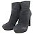 Stivaletti con platform in scamosciato Miu Miu Marrone
