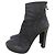 Stivaletti con platform in scamosciato Miu Miu Marrone - vista 2