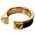Ring Hermès Anello in pelle di vitello a doppio borchia Athena Noir Black D'oro - vista 2