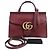 Gucci Piccola borsa a mano e a tracolla in pelle Red GG Marmont Rosso