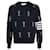 Thom Browne Merinowolle Strick mit Icon-Muster Blau
