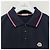 Moncler Polo in piqué di cotone con bordatura logo Blu scuro - vista 4