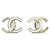 Chanel ABG904 Ohrstecker in Gold und Weiß Golden