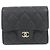 Cartera tríptico Chanel Timeless Classic Line AP0229 Negro Burdeos