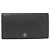 Timeless Chanel Coco Button Line Lederlanger Geldbeutel Schwarz