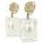 Orecchini a clip Chanel oro e bianchi Bianco D'oro  - vista 2
