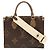 Borsa Louis Vuitton Monogram OnTheGo PM Marrone chiaro Marrone scuro