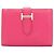 Tarjetero Hermès Bearn en Rose Shocking Pink Rosa - vista 2