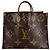 Borsa Louis Vuitton Monogram Reverse OnTheGo GM Marrone Monogramma