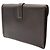 Clutch Hermès Jige PM in pelle marrone scuro - vista 3