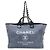 Chanel Deauville GM Chain Tote Bag Blau - Ansicht 2