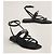Sandali Gladiator June in pelle nera Hermès con finiture in palladio Nero - vista 10