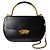 Borsa a mano in pelle nera Karl Lagerfeld Paris con finiture dorate Nero