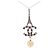 Pendente Chanel CC Paris Button in metallo 21 cm Argento
