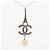 Pendente Chanel CC Paris Button in metallo 21 cm Argento - vista 2