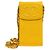 Portacellulare Chanel Vintage CC Caviar Giallo