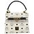 Borsa MCM Vicetos Logogram PVC Pelle 2way White Gold Auth 193908 Bianco D'oro - vista 2