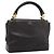 Bolsa de mão VERSACE em couro marrom com detalhes em tom dourado Auth BA14561