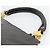 Bolsa de mão VERSACE em couro marrom com detalhes em tom dourado Auth BA14561 - vista 8