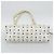 Bolsa Tote MCM Vicetos em PVC e couro branco com detalhes em tom dourado Auth gh2274 - vista 9