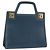 Borsa Salvatore Ferragamo Gancini in pelle blu e oro Auth bs36361 D'oro