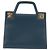 Borsa Salvatore Ferragamo Gancini in pelle blu e oro Auth bs36361 D'oro - vista 2