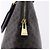 Céline Borsa CELINE Macadam Canvas PVC Pelle Nera Oro Auth 194111V Nero D'oro - vista 17