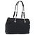 Bolso de Hombro con Cadena PRADA Nylon Negro Plata 195292