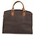 Céline Borsa CELINE Macadam Canvas PVC Pelle Marrone Oro Auth 195189A D'oro - vista 2