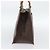 Céline Borsa CELINE Macadam Canvas PVC Pelle Marrone Oro Auth 195189A D'oro - vista 3