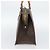 Céline Borsa CELINE Macadam Canvas PVC Pelle Marrone Oro Auth 195189A D'oro - vista 4