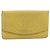 CHANEL COCO Mark Long Wallet Caviar Skin Yellow Gold CC Auth 193588 D'oro Giallo - vista 13