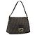 FENDI Zucca Canvas Mamma Baguette Borsa a Spalla Marrone Nero Auth 193423V