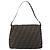 FENDI Zucca Canvas Mamma Baguette Borsa a Spalla Marrone Nero Auth 193423V - vista 2