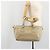 Borsa PRADA in pelle 2way Beige Gold Auth 193894A D'oro - vista 27