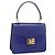 Céline Borsa CELINE Horse Carriage in pelle blu e oro Autentica 194737 D'oro