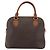 Céline Borsa CELINE Macadam Canvas PVC Pelle Marrone Oro Auth bs36610 D'oro - vue 2