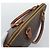Céline Borsa CELINE Macadam Canvas PVC Pelle Marrone Oro Auth bs36610 D'oro - vue 6