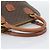 Céline Borsa CELINE Macadam Canvas PVC Pelle Marrone Oro Auth bs36610 D'oro - vue 7