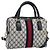 Borsa Boston GUCCI GG Supreme Sherry Line PVC 2way Navy Gold Auth 194672V D'oro Blu navy
