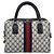 Borsa Boston GUCCI GG Supreme Sherry Line PVC 2way Navy Gold Auth 194672V D'oro Blu navy - vista 2