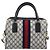 Borsa Boston GUCCI GG Supreme Sherry Line PVC 2way Navy Gold Auth 194672V D'oro Blu navy - vista 3